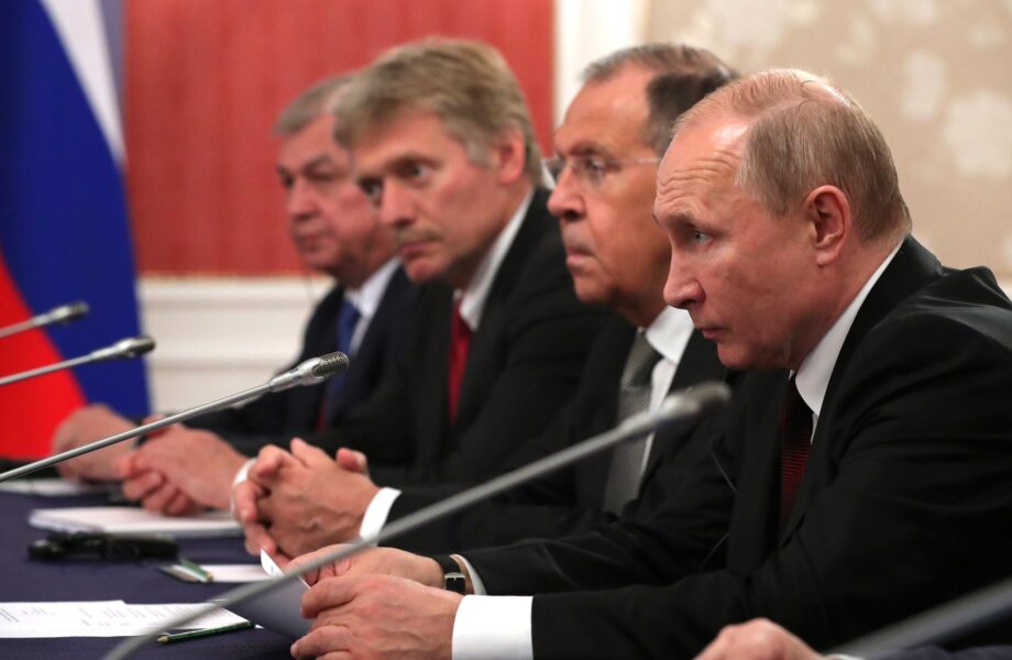 Představitelé Ruské federace v čele s Vladimirem Putinem